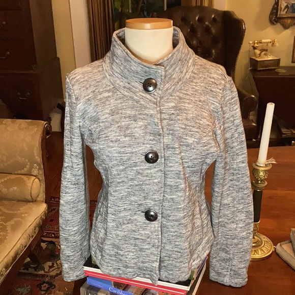 CAbi Heather Grey Hourglass Sweatshirt Jacket - Picture 3 of 12